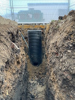 Land drain installation